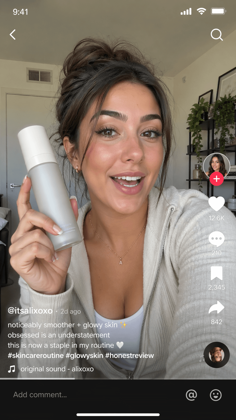 Skincare video render preview